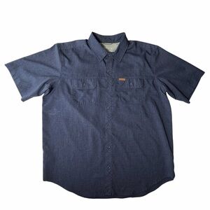 Orvis Classic Collection Short Sleeve Lightweight Shirt Men’s XL Button-Up Blue